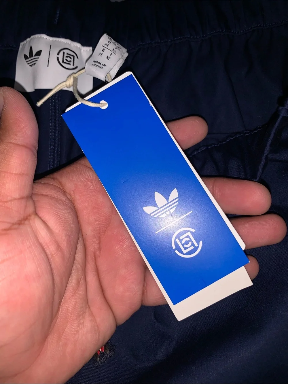 Adidas X CLOT By Edison Chen Shorts Cotton Navy JN7721 Size: XLarge